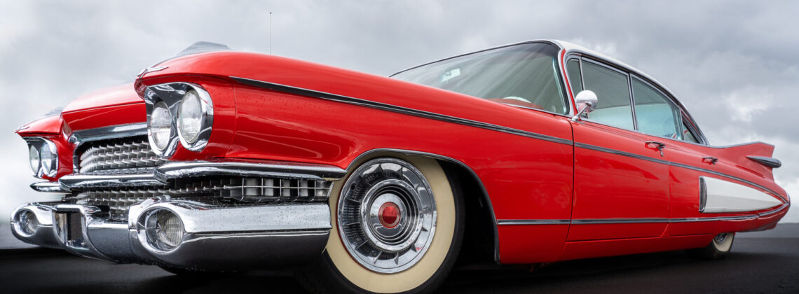 Side view of a classic american car from the fifties.